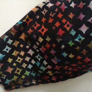 🇨🇦  Bali Batik Handmade Face Mask 100% Cotton black/multi rainbow Pride